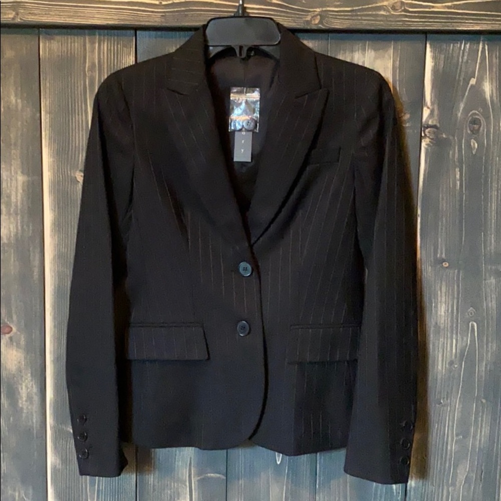 NWT Black stripped business jacket